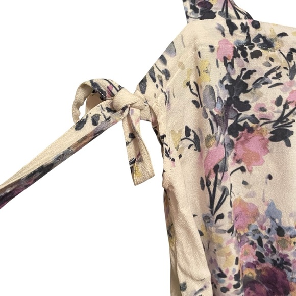 Love Stitch floral print top -wide straps-Side Ties-Size Small-Square neckline - Picture 3 of 9